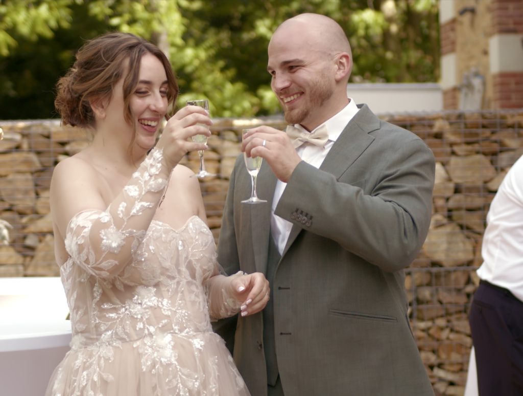 Mylène et Geoffrey, ouverture du vin d'honneur.